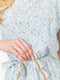 Голубое платье А-силуэта из струящейся ткани | 6759492 | фото 5