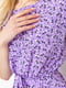Сиреневое платье А-силуэта из струящейся ткани | 6759494 | фото 5