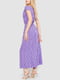 Сиреневое платье А-силуэта из струящейся ткани | 6759496 | фото 4