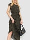Чорна сукня А-силуету з тканини, що струмує | 6759497 | фото 2