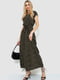 Чорна сукня А-силуету з тканини, що струмує | 6759497 | фото 3