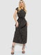 Черное платье А-силуэта из струящейся ткани | 6759498