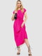 Розовое платье А-силуэта на поясе | 6759501