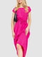 Розовое платье А-силуэта на поясе | 6759501 | фото 2