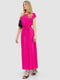 Розовое платье А-силуэта на поясе | 6759501 | фото 3