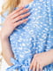Голубое платье А-силуэта на поясе | 6759505 | фото 5