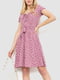 Рожева сукня А-силуету з розкльошеною спідницею в складку | 6759510 | фото 2