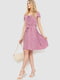 Розовое платье А-силуэта с расклешенной юбкой в складку | 6759510 | фото 3