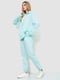 Светло-бирюзовый костюм: худи и джоггеры | 6759571 | фото 3
