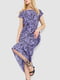 Сиреневое легкое платье А-силуэта с поясом в тон | 6759607 | фото 2