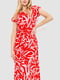 Червона легка сукня А-силуету з поясом у тон | 6759609 | фото 2