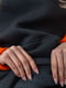 Грифельно-оранжевая худи с карманом-кенгуру | 6759647 | фото 6