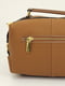 Кожаная светло-коричневая сумка на два отделения | 6759685 | фото 5
