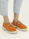 Замшеві помаранчеві туфлі на шнурівці | 6759724 | фото 2