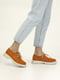Замшеві помаранчеві туфлі на шнурівці | 6759724 | фото 3