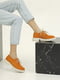 Замшевые оранжевые туфли на шнуровке | 6759724 | фото 4