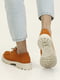Замшеві помаранчеві туфлі на шнурівці | 6759724 | фото 5