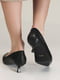 Шкіряні чорні туфлі-човники на шпильці | 6759741 | фото 5