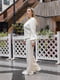 Костюм-двійка "Еліза" білий із структурованого трикотажу: худі та штани | 6759748 | фото 4