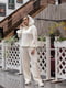 Костюм-двойка “Елиза” белый из структурированного трикотажа: худи и брюки | 6759748 | фото 7
