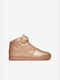 Високі кросівки золотистого кольору з логотипом бренду | 6729645 | фото 9