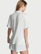 Пижама серая: рубашка с коротким рукавом и шорты | 6759786 | фото 2