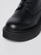 Ботинки черные на шнуровке | 6759830 | фото 5