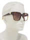 Солнцезащитные очки украшенными металлическим логотипом со стразами | 6759857 | фото 3