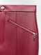 Эластичные облегающие красные брюки из экокожи | 6759906 | фото 8