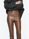 Еластичні коричневі штани з екошкіри | 6759907 | фото 3