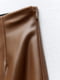 Еластичні коричневі штани з екошкіри | 6759907 | фото 8