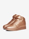 Високі кросівки золотистого кольору з логотипом бренду | 6729645 | фото 8