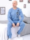 Піжама із куліру блакитного кольору: лонгслів та штани | 6760010 | фото 2
