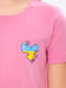Рожева футболка із куліру з принтом "Україна" | 6760014 | фото 2