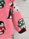 Комбінезон рожевий “Пінгвін” з “вушками” із велсофту | 6760034 | фото 2