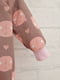 Ромпер-реглан рожевий “Сердечко” з начосом | 6760066 | фото 2