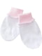 Рукавички для немовлят біло-рожеві | 6760149