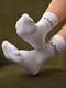Демісезонні білі шкарпетки з написом | 6761032 | фото 2