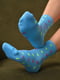 Демісезонні блакитні шкарпетки з принтом | 6761045 | фото 2