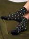 Демісезонні чорні шкарпетки з принтом | 6761052 | фото 2