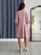 Сукня пудрового кольору А-силуету з мереживним оздобленням | 6761623 | фото 4