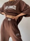 Костюм оверсайз коричневий з написами «Los Angeles»: футболка та джогери | 6763767 | фото 4
