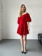 Червона сукня А-силуету з відкритими плечами | 6763860 | фото 4