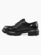 Чорні шкіряні туфлі на шнурівці | 6747904 | фото 3