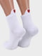 Шкарпетки білі з принтом | 6747964 | фото 2