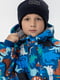 Куртка для хлопчика синя з принтом | 6748044 | фото 2