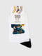 Шкарпетки білі з принтом | 6748201 | фото 2