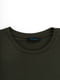 Бавовняна футболка кольору хакі з принтом | 6748278 | фото 7