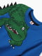 Синій світшот з принтом аплікацією крокодила | 6748338 | фото 2