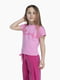 Рожевий комплект: футболка і штани | 6748379 | фото 2